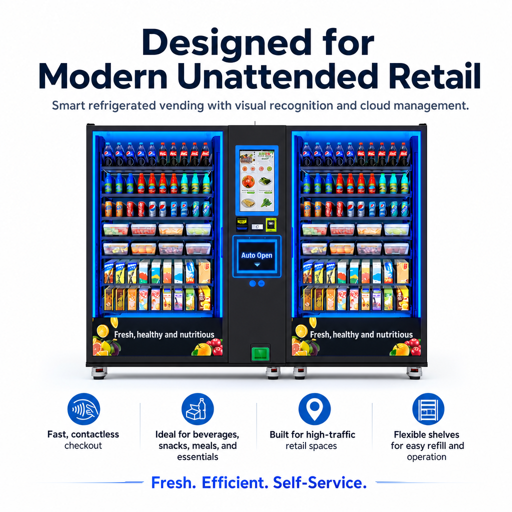 Modern beverage and snack retail refrigeration
