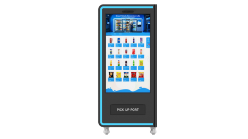 01_正 VMLC-55B Wide-Body Smart Vending Machine: 55" Interactive Screen & Dual-Revenue