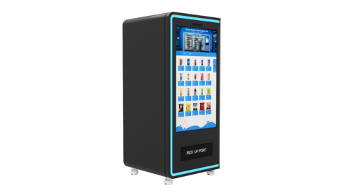 03_左 VMLC-55B Wide-Body Smart Vending Machine: 55" Interactive Screen & Dual-Revenue