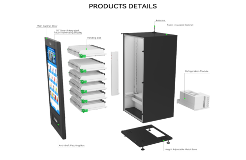 05_爆炸图 Next-Gen Smart Vending Machine with 55" Interactive Advertising Display